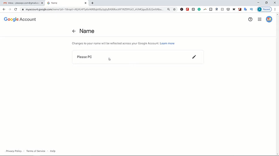 How to Change Gmail Name on Email Accounts - Please PC