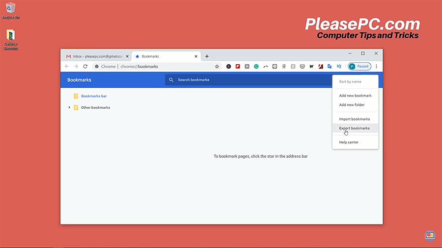 How To Export Chrome Bookmarks As An Html File Please Pc