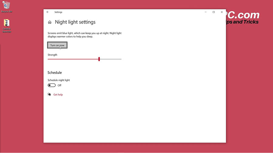 How to Turn on Night Light on Windows 10